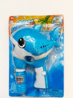 Shark Pup Bubble Blaster Blue Lights Up w/ Bubbles